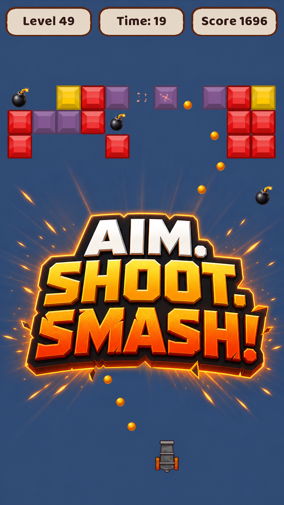 Aim, shoot and smash bricks in Brick Shooter