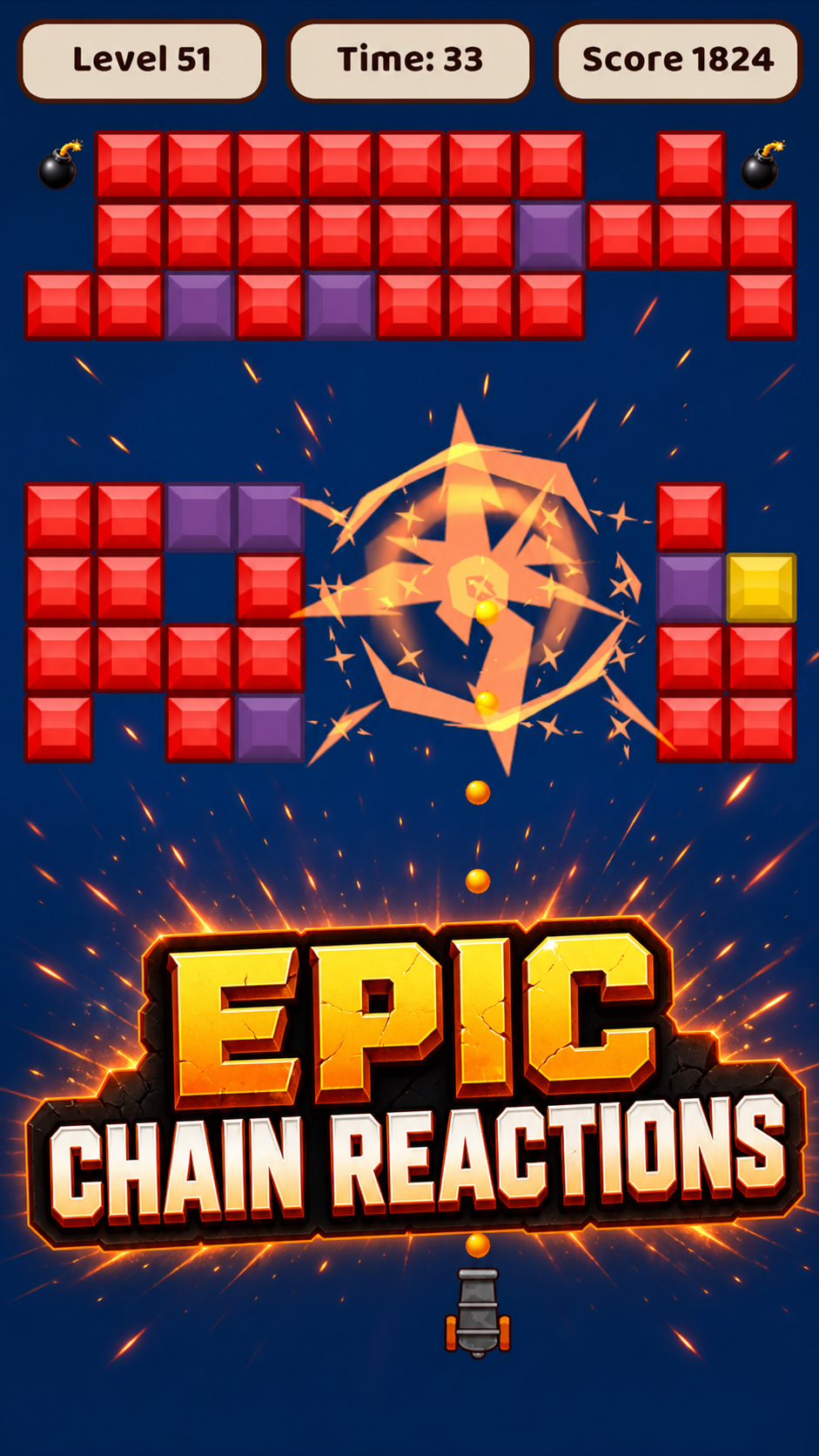 Create epic chain reactions in Brick Shooter
