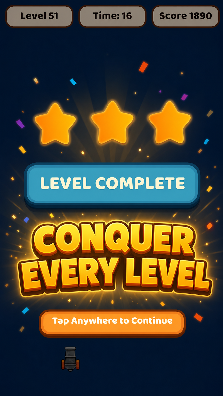 Conquer colorful levels in Brick Shooter